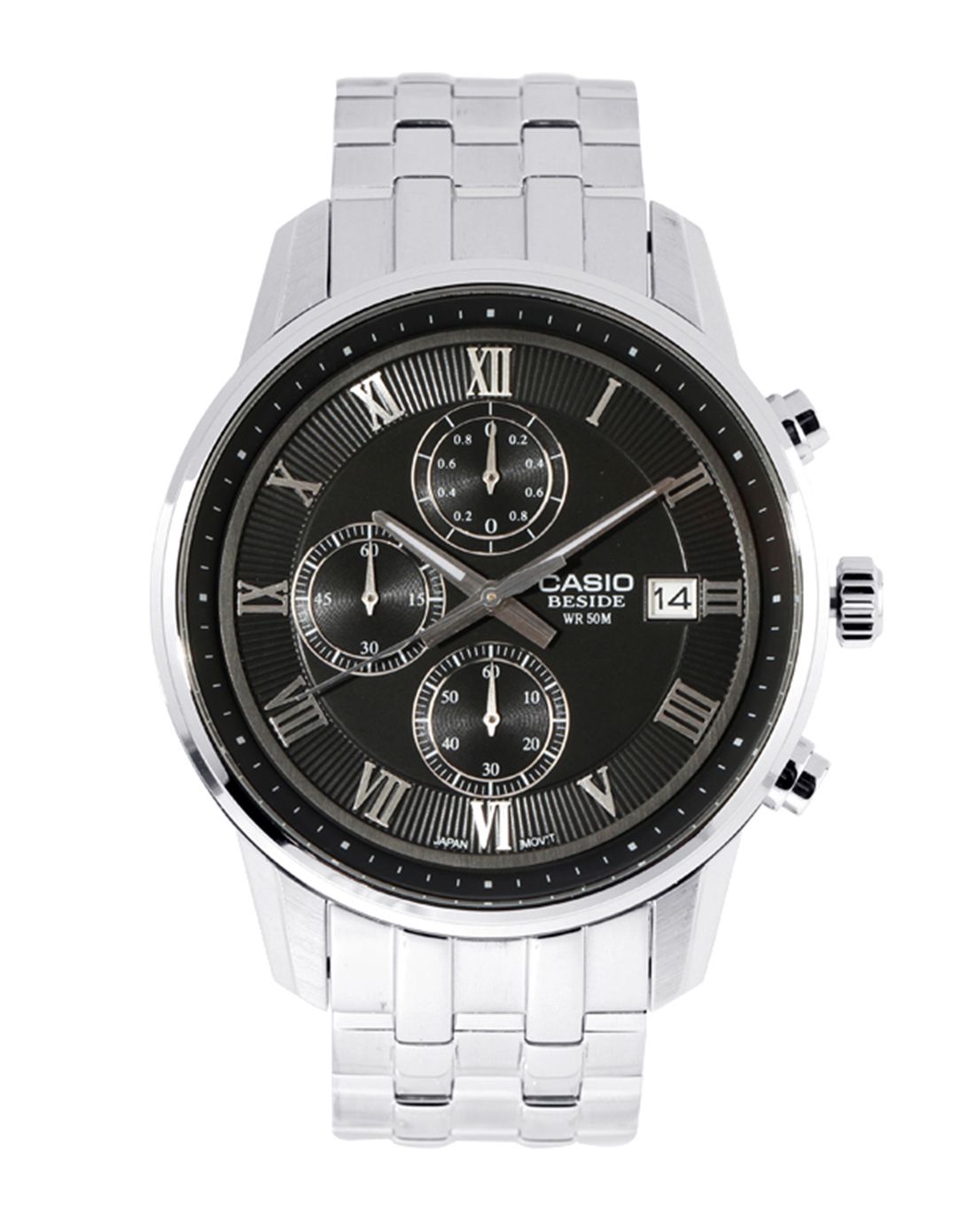 卡西欧casio卡西欧 钢带商务防水石英男表bem511d1a_唯品会