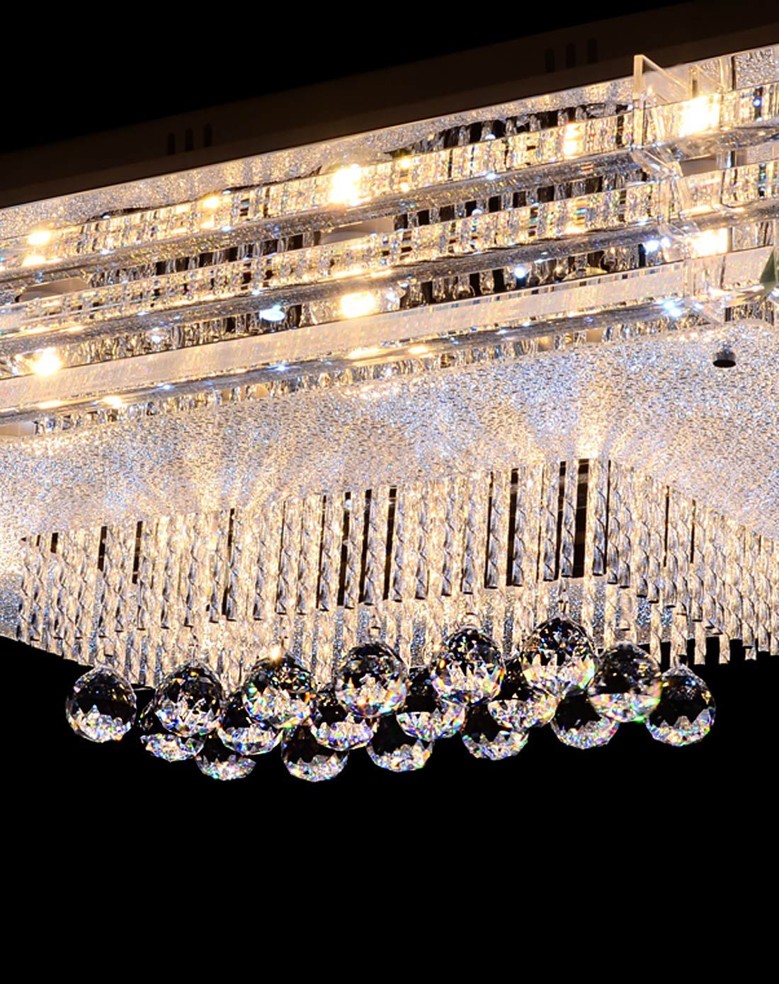 钻石玻璃led遥控水晶灯88*68lk325