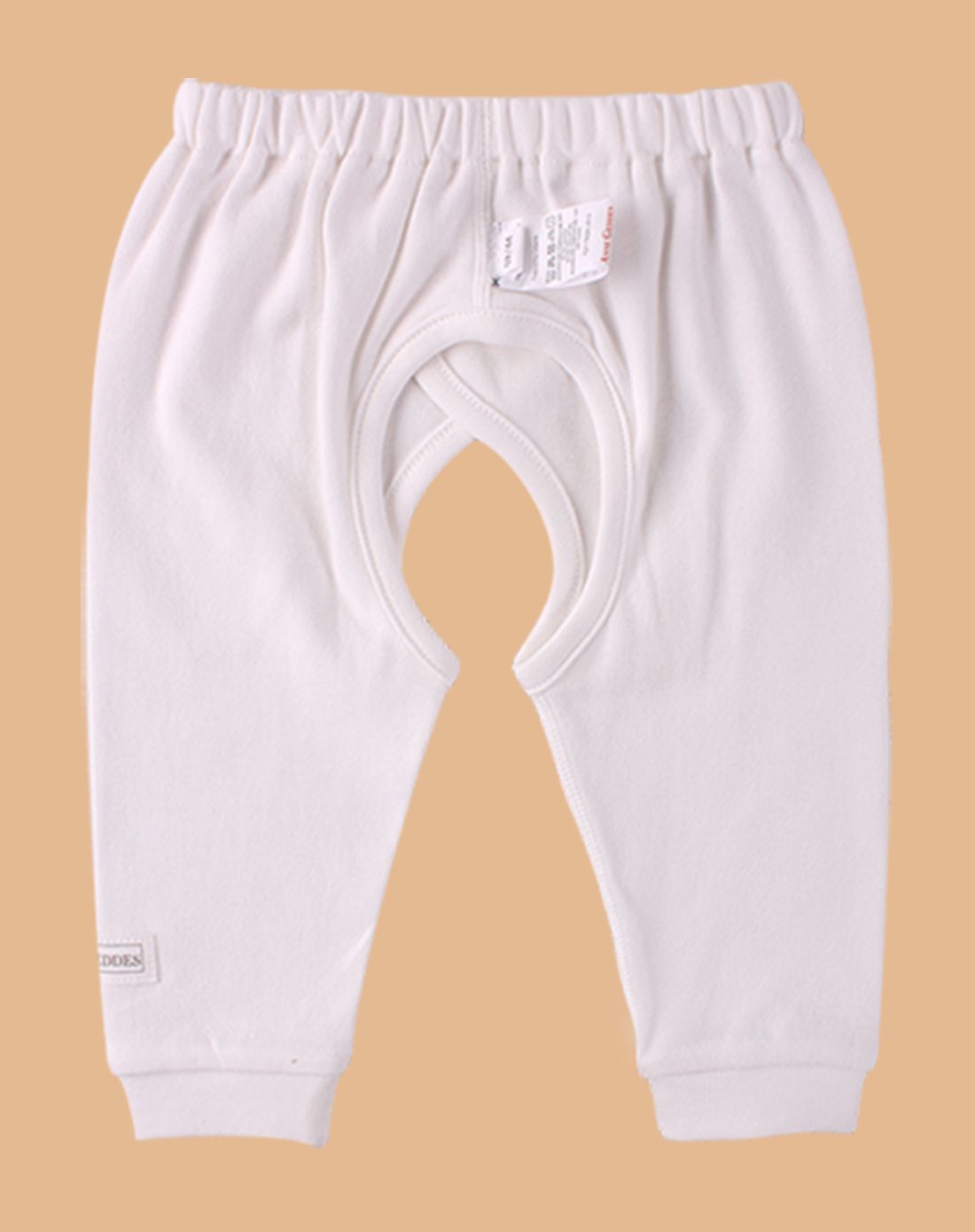 annegeddes中性白色100%有机棉天使长裤(开裆裤)