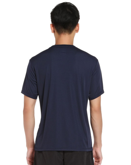 男款墨水蓝短袖文化衫 简约舒适