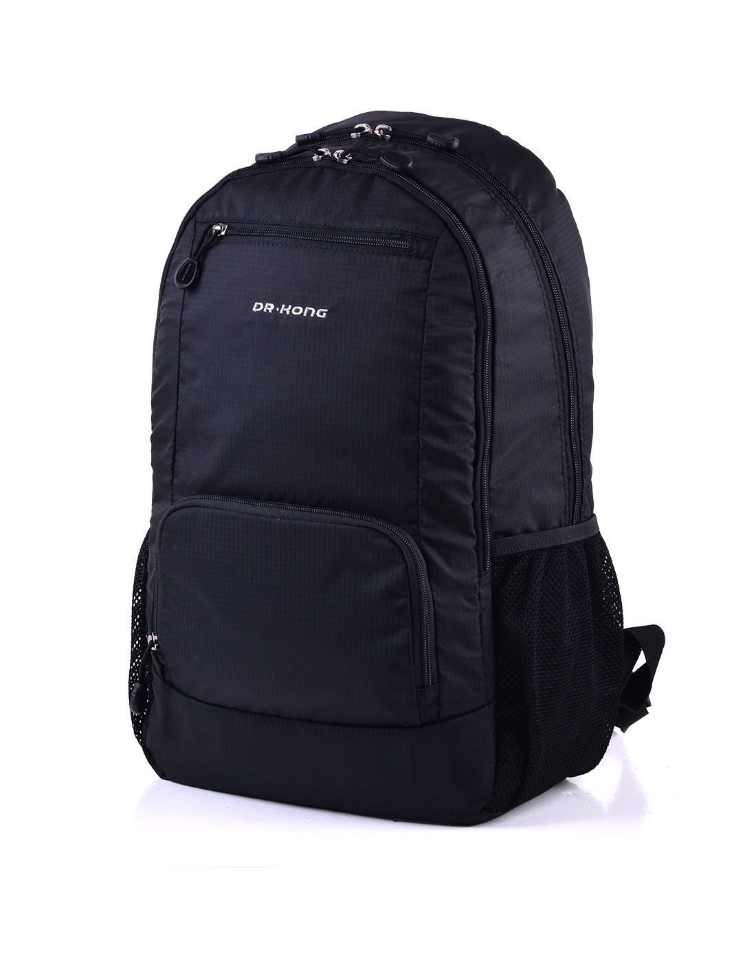 黑色无压护脊书包中学