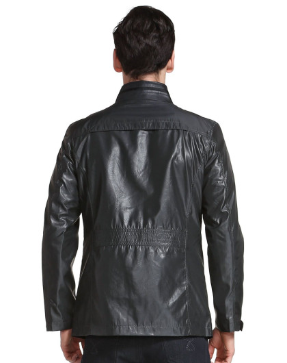 深铁灰色稳重气质长袖外套