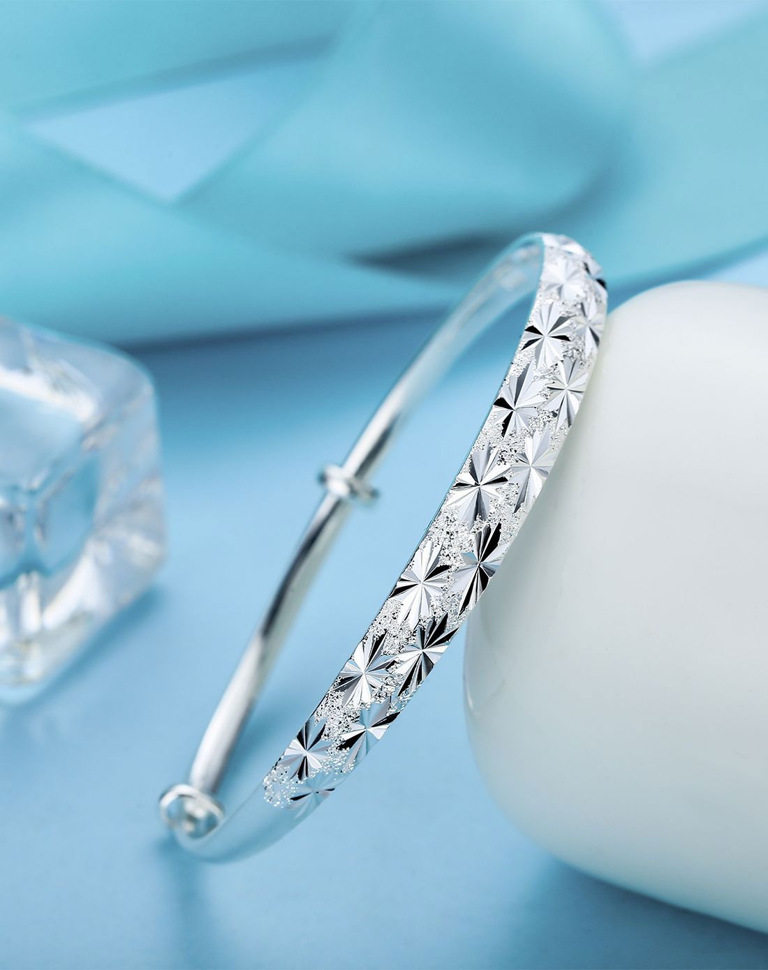 芭莎艺术珠宝名品专场s999银满天星手镯sy15_唯品会