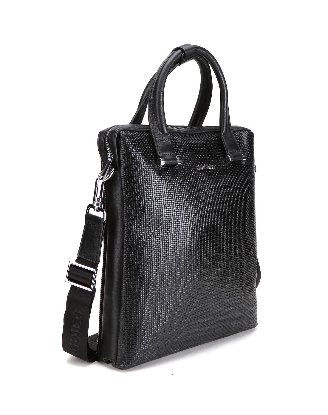 卡奴迪路canudilo黑色时尚商务斜挎包3621467h1-900_唯品会