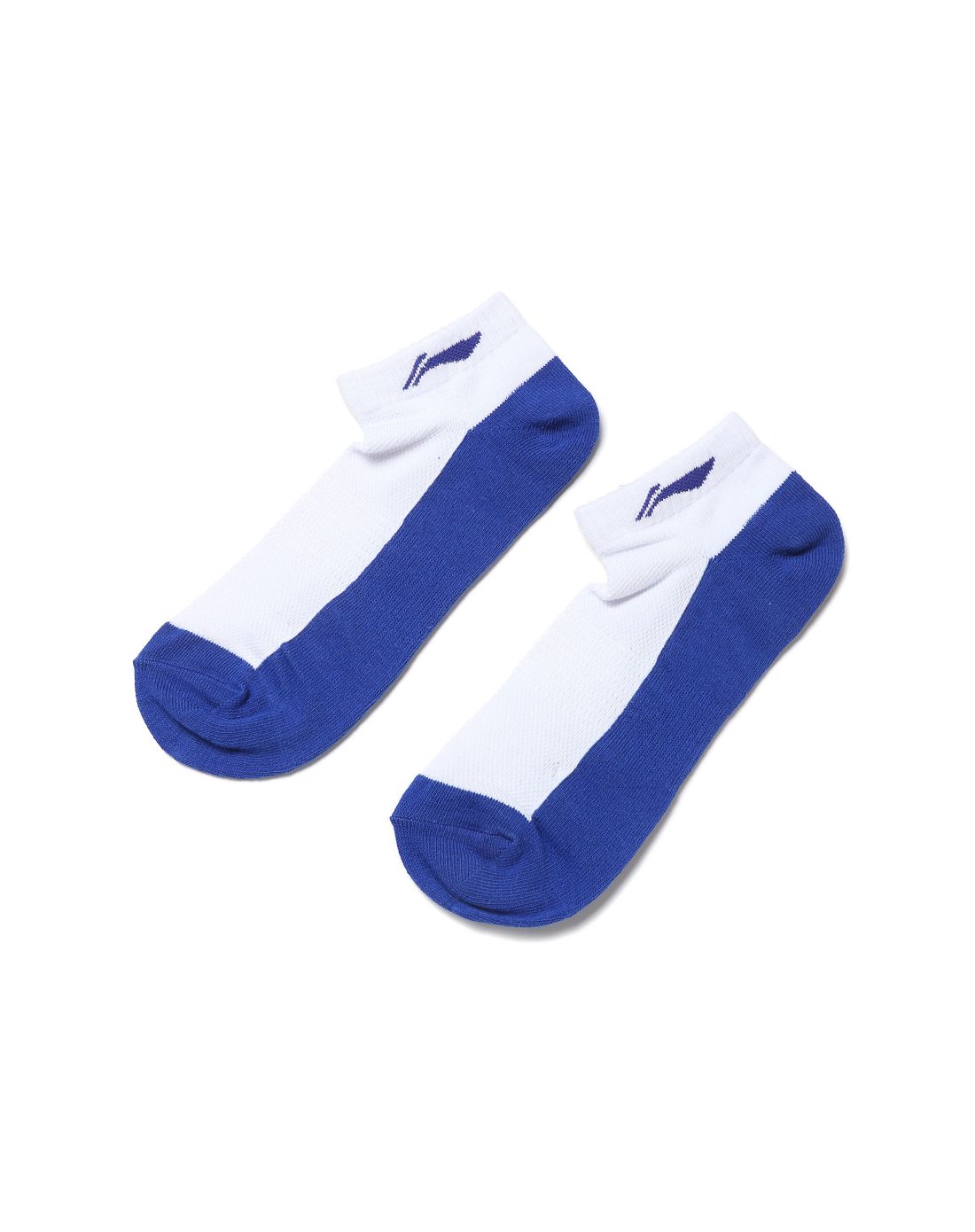 [三件起售]缓震透气 男款白配蓝色运动袜