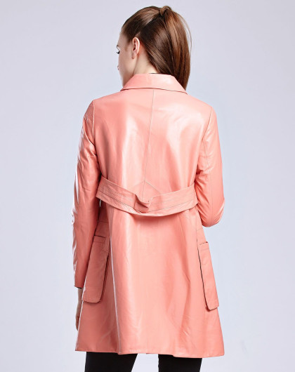 女款粉色绵羊皮皮衣