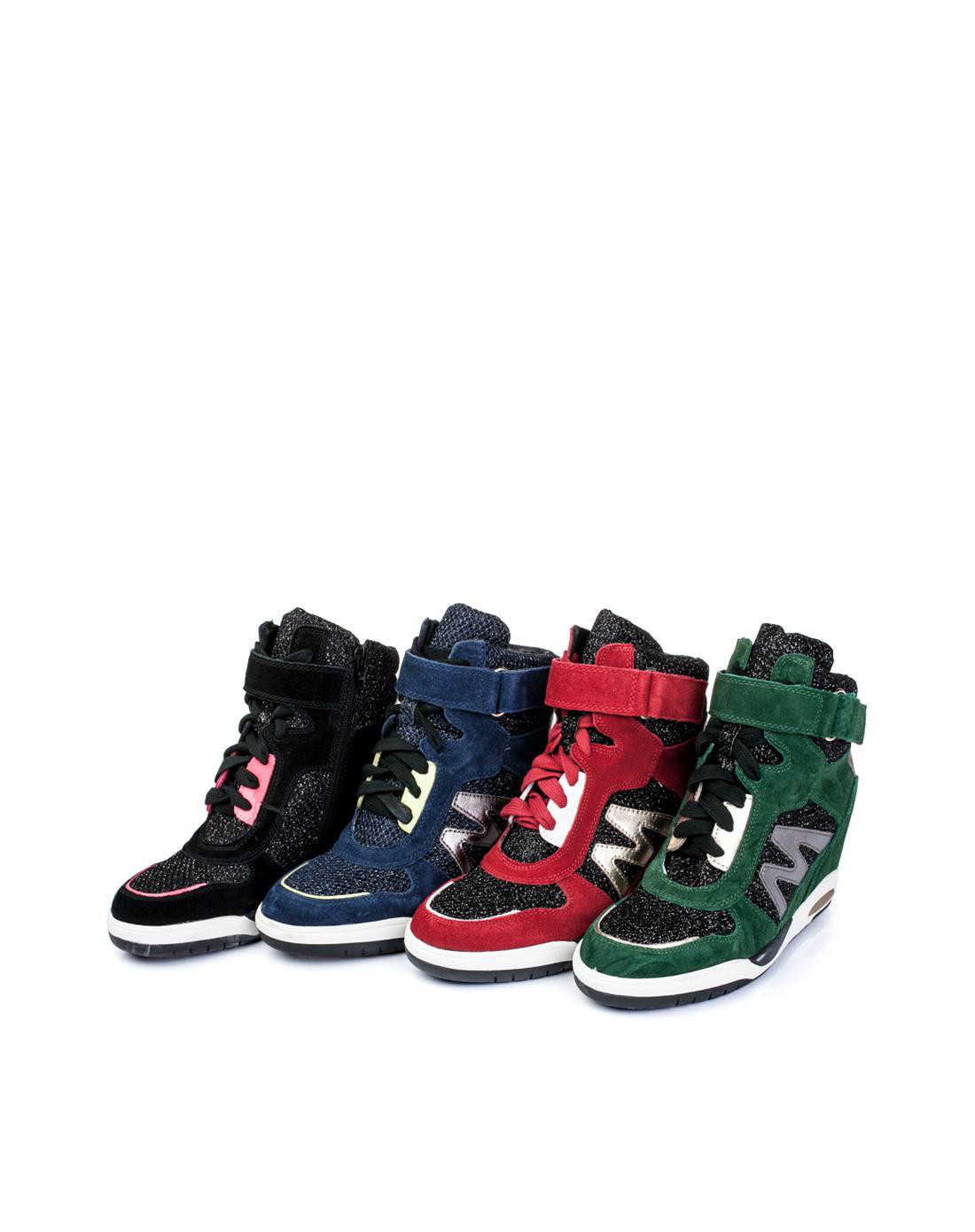 天美意teenmix男女鞋黑\/浅金色二层牛皮\/织物\/