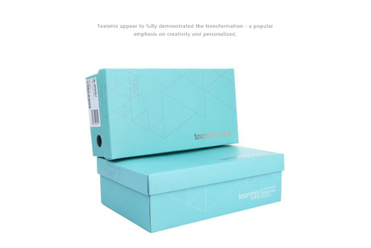 天美意teenmix男女鞋黑\/浅金色二层牛皮\/织物\/