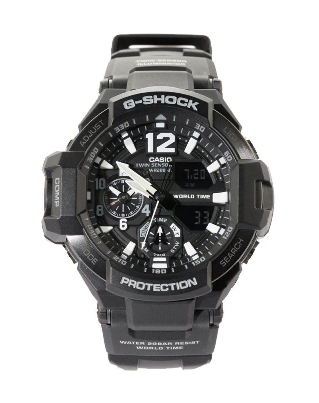 卡西歐casio卡西歐 g-shock系列電子樹脂男表ga-1100-1a_唯品會