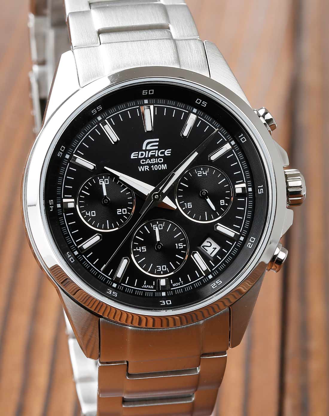 卡西欧casioedifice金属系列钢带石英男表efr-527d-1a_唯品会