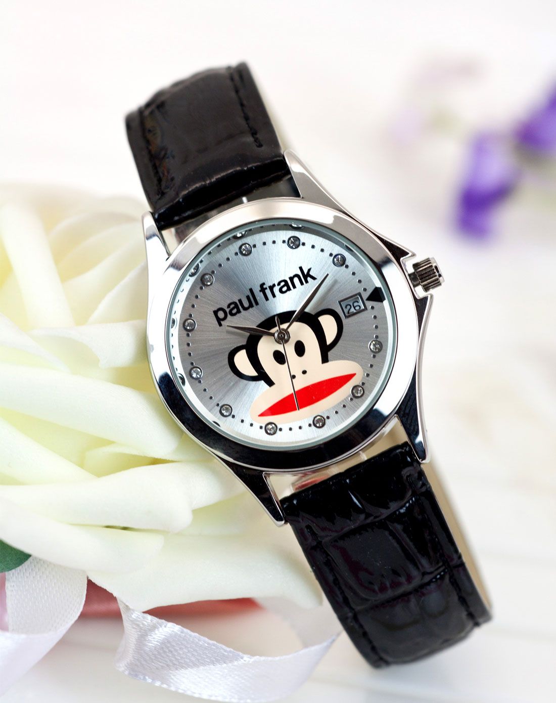 paul frank/大嘴猴时尚黑色手表