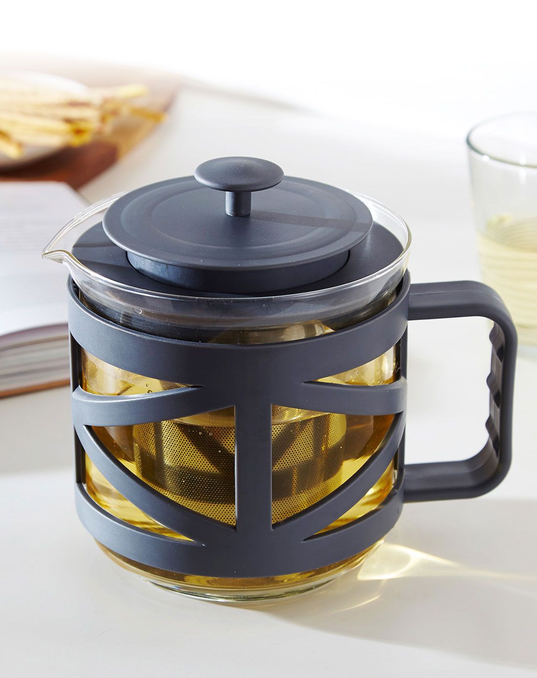 noka 按压式玻璃过滤泡茶壶1000ml