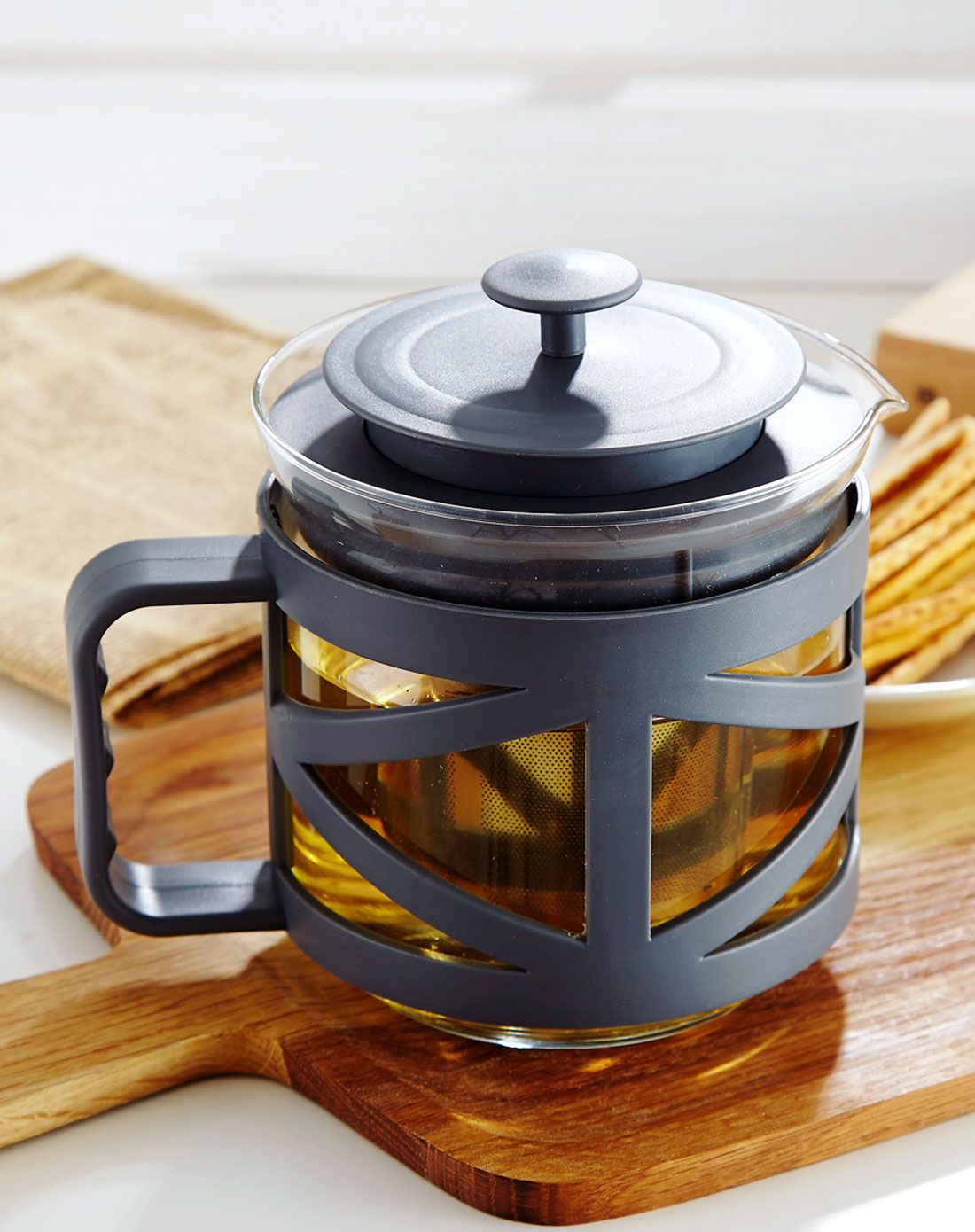 noka 按压式玻璃过滤泡茶壶1000ml