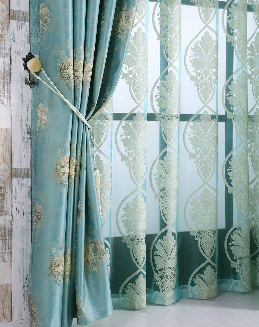 奢华欧式窗纱300*270cm双片共6米