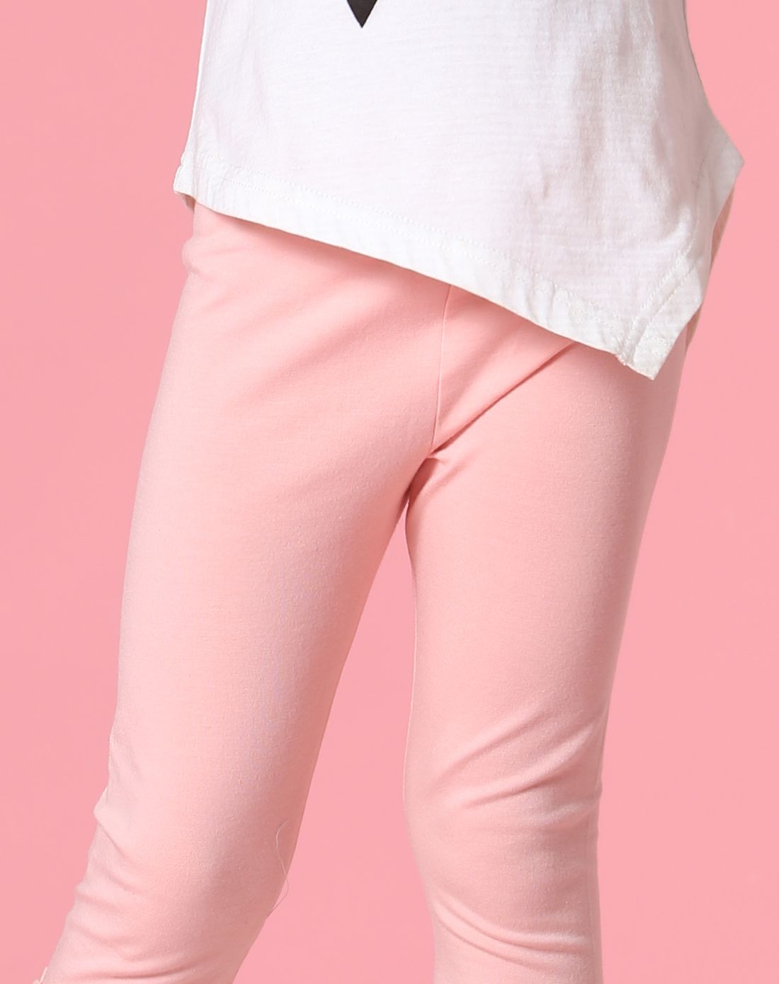 女童深粉贴水溶打底裤