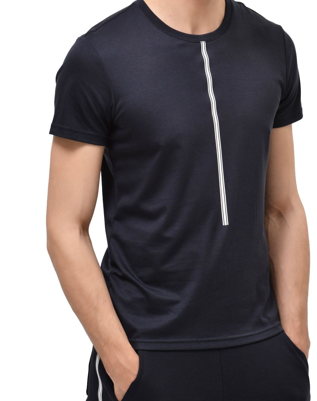 修身棉质 男款传奇蓝短袖t恤