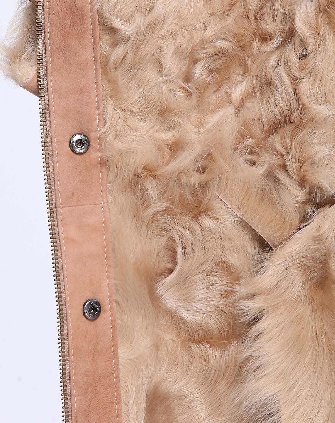 女装小湖羊皮时尚连帽皮毛一体