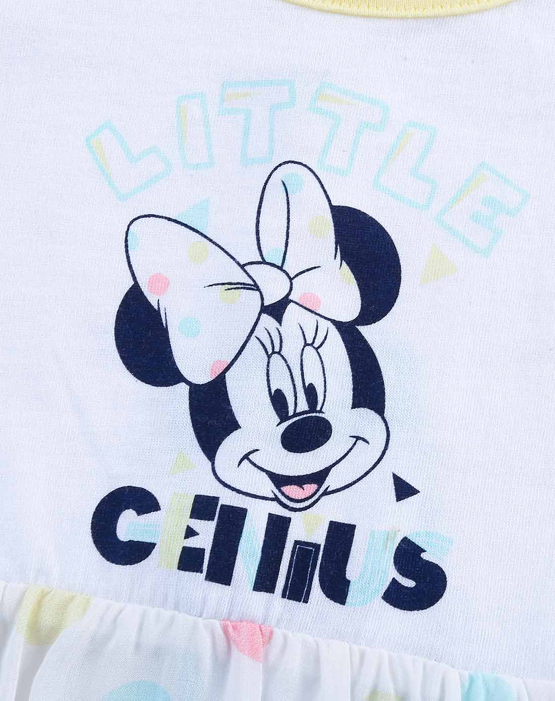 disney baby米妮米奇系列服饰用品专场女童淡黄运动狂想曲拼梭织背心