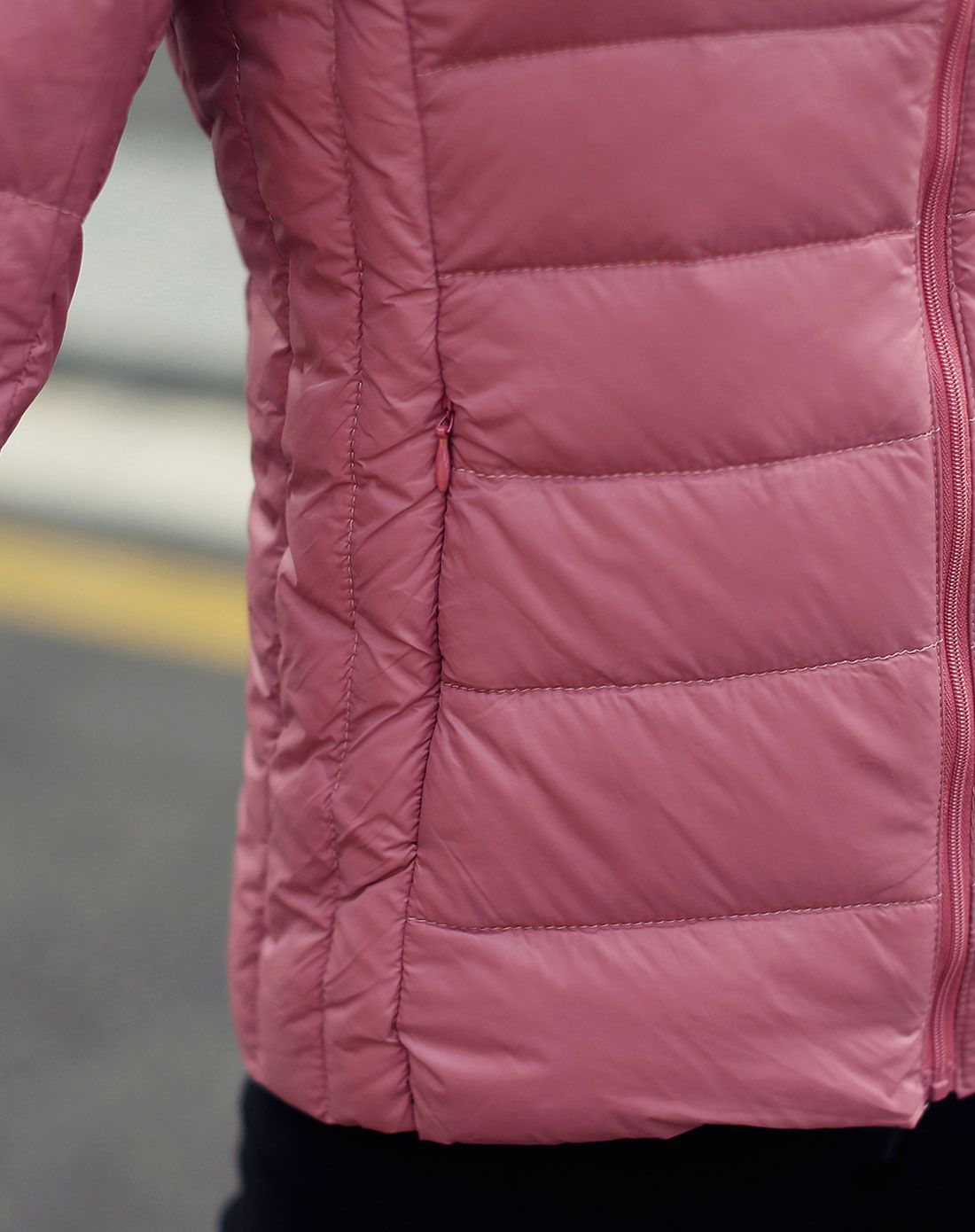 女款 橡皮红 休闲短款羽绒服