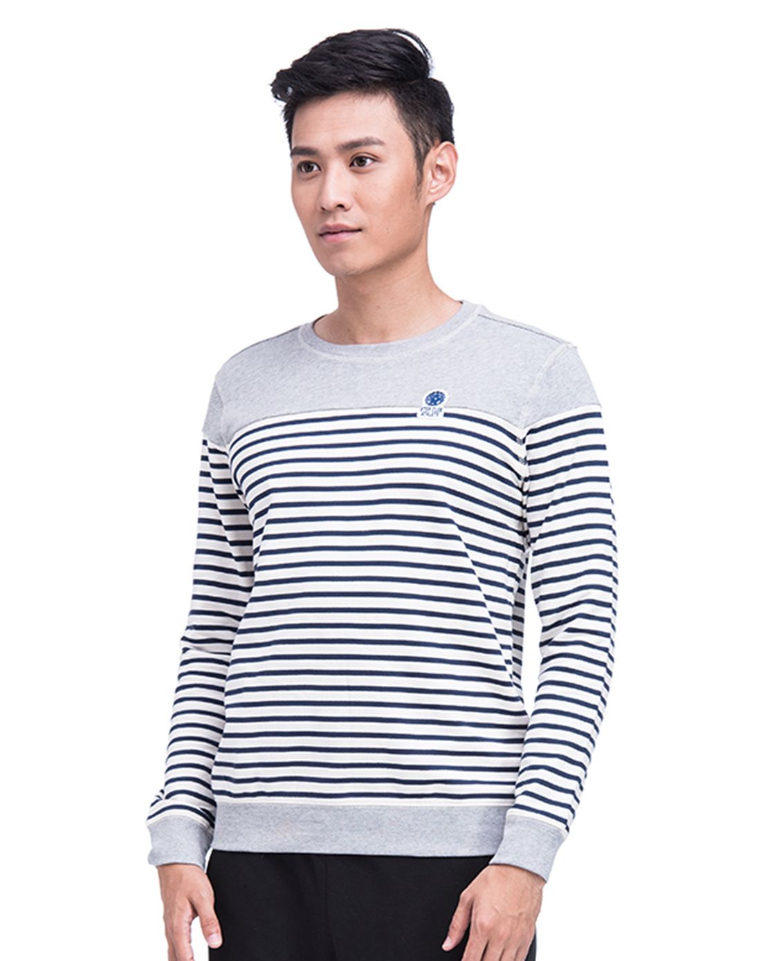 休闲百搭 男款深灰兰色卫衣