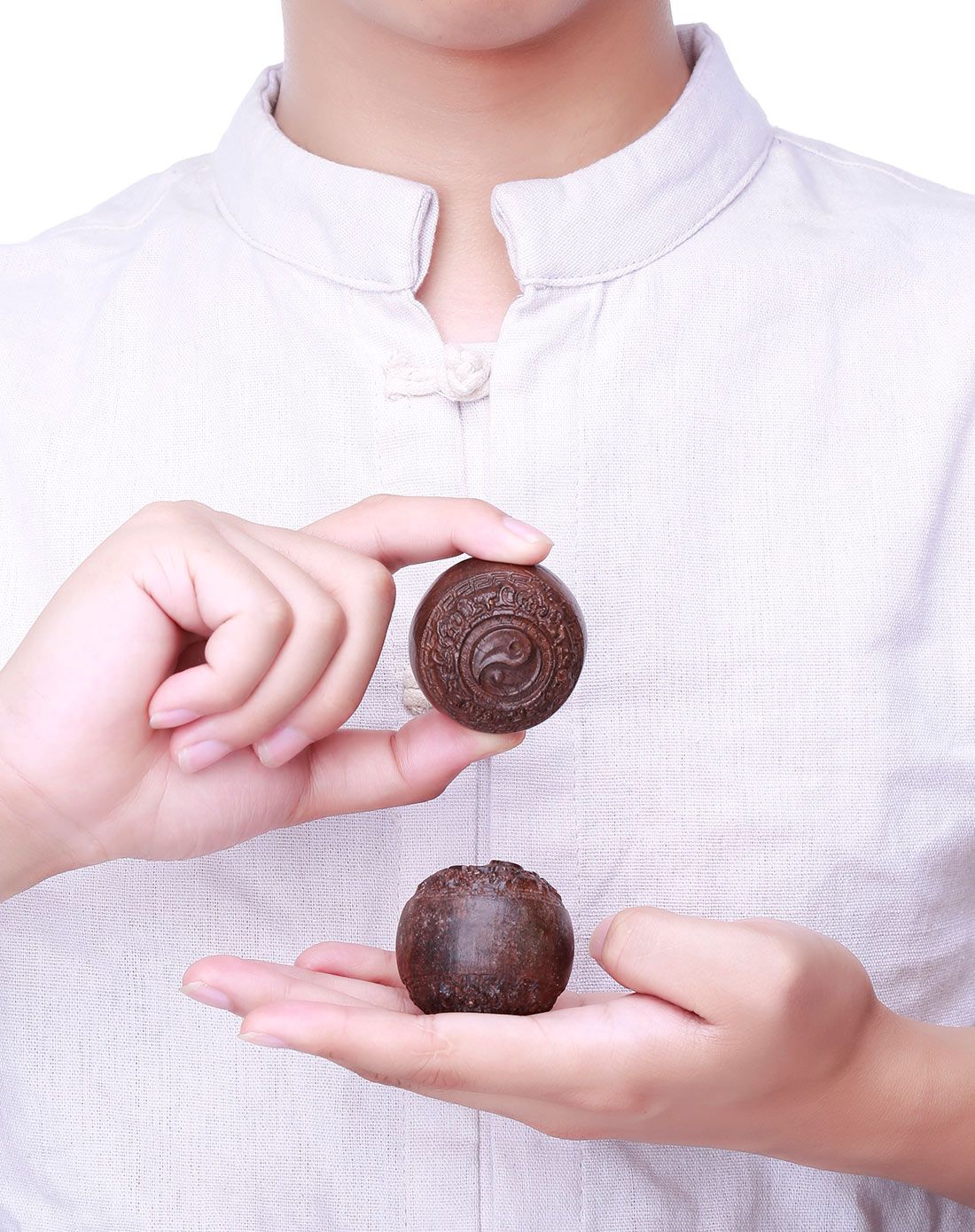 皮黑木扭转乾坤保健球一对