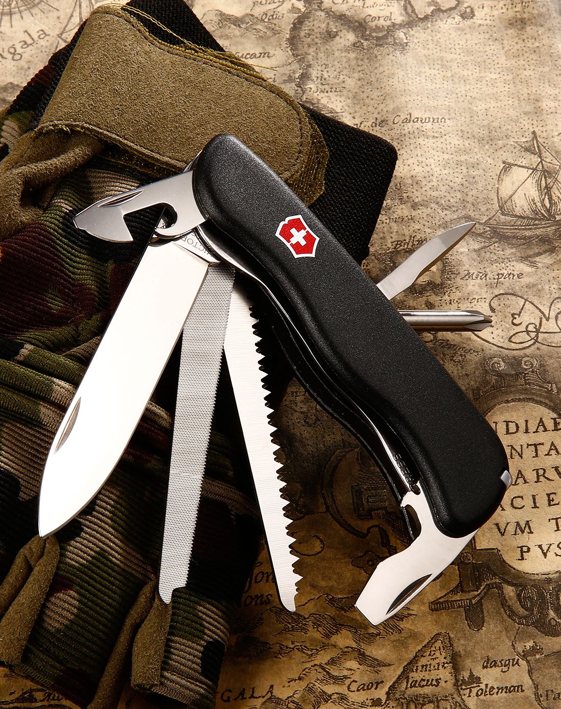 维氏瑞士军刀111mm 锁匠黑色13功能刀