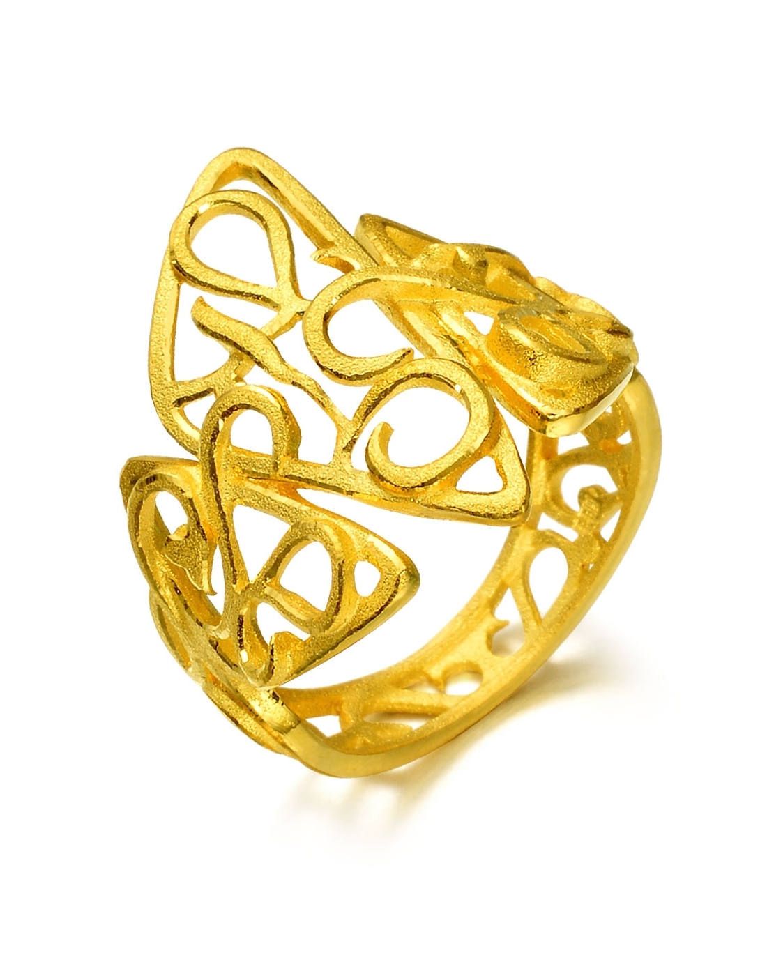 > 足金婚嫁套装戒指5.06克