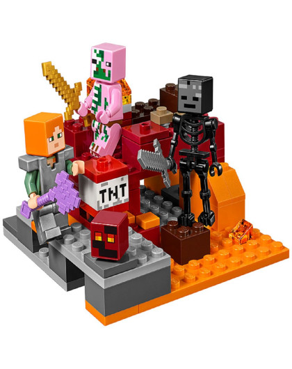 lego乐高积木玩具我的世界系列21139-minecraft冥界之争儿童玩具模型