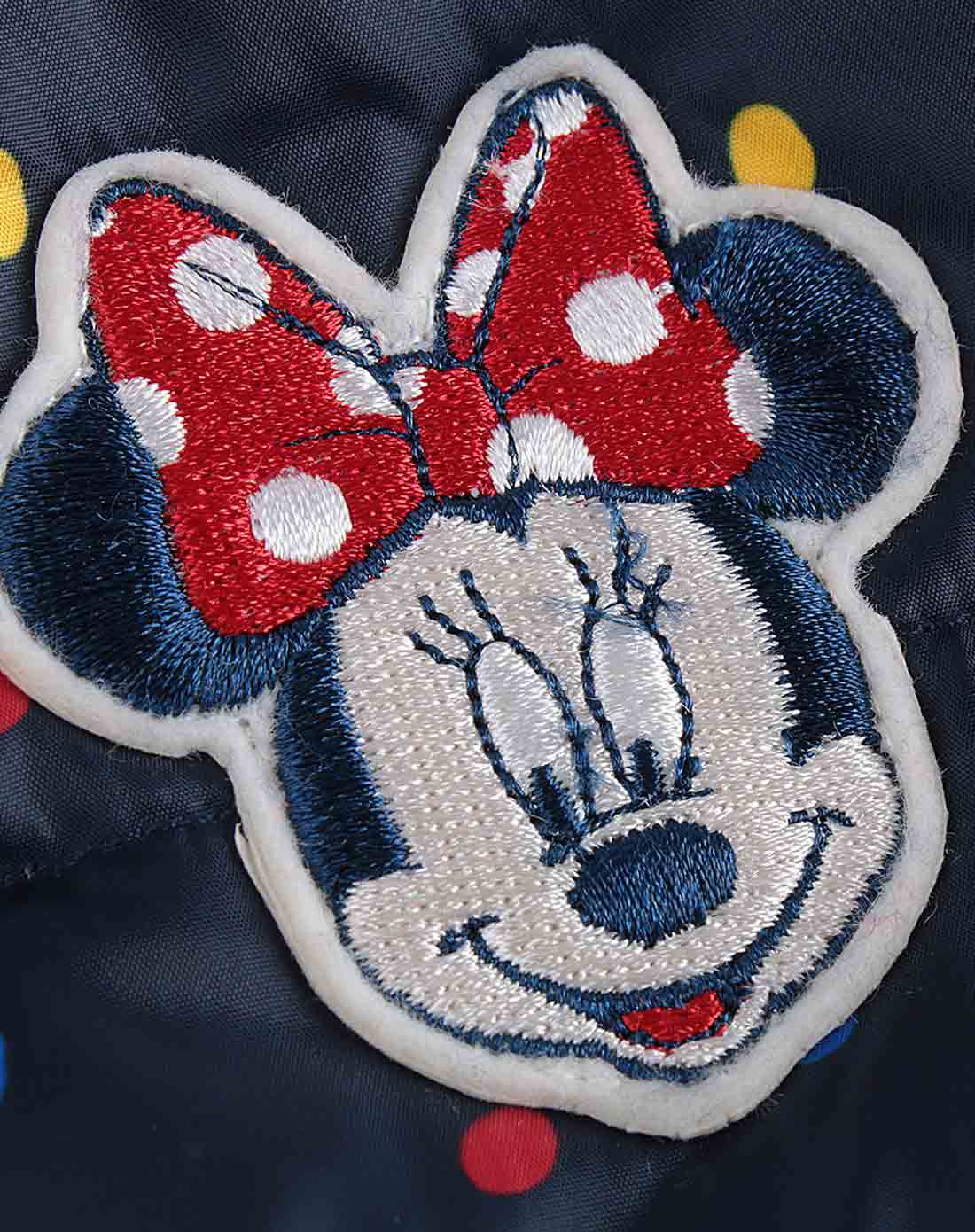 男童深藏青彩色米奇头印花开心派对梭织满花棉服