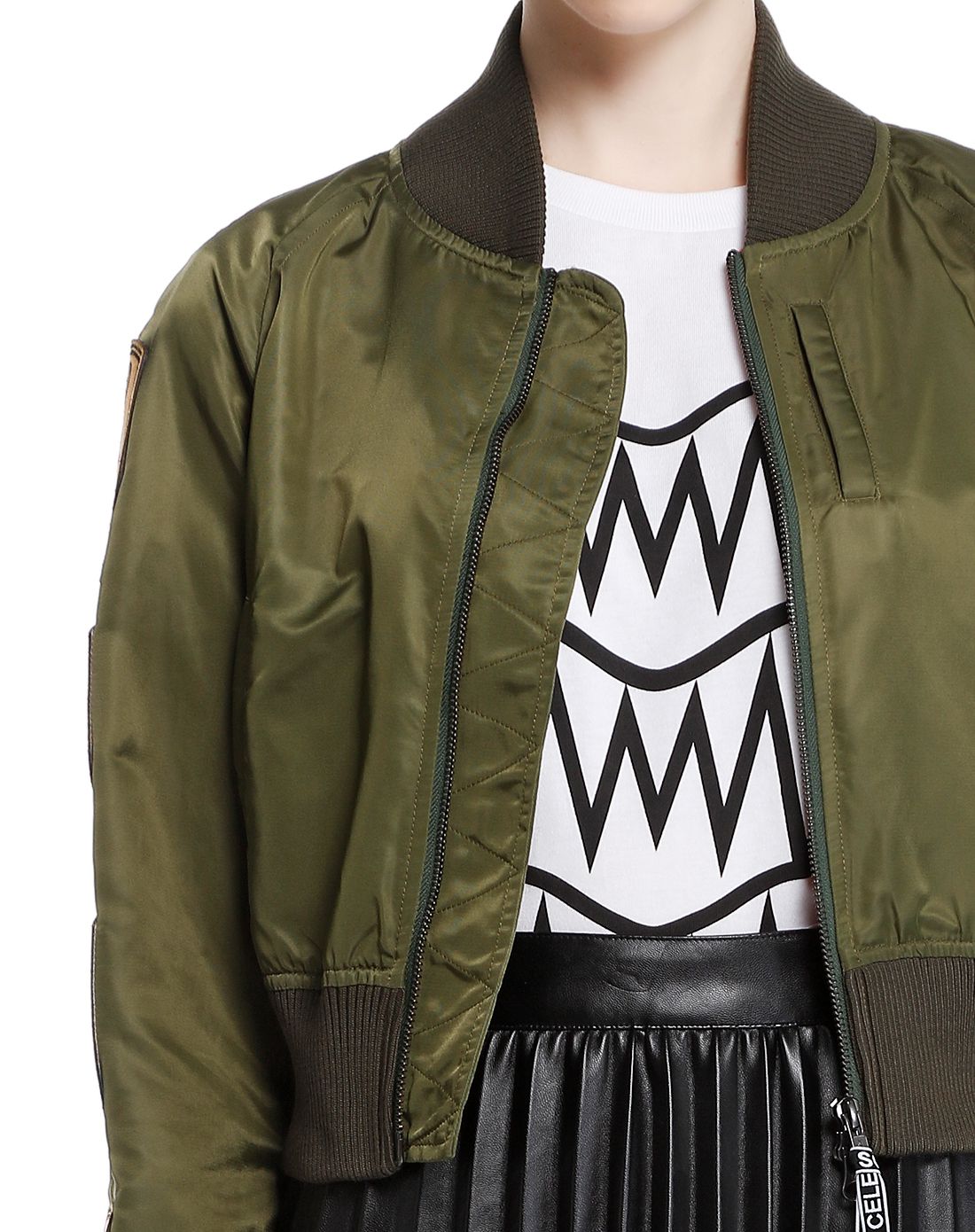 女款军绿色时尚休闲外套abc494otwarmygreen_唯品会