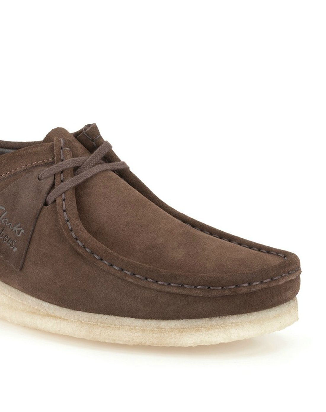 clarks其乐男款wallabee反毛皮休闲鞋深棕色