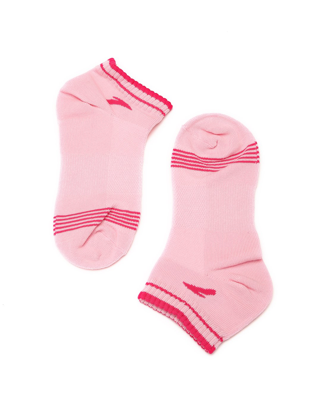 柔软弹力 中性童款粉红色平板短袜
