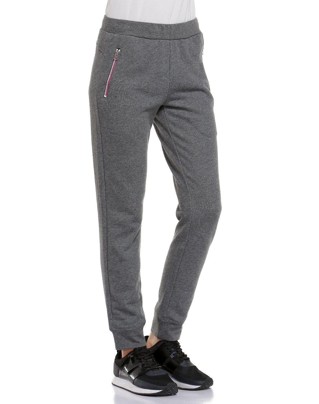 女款深花灰卫裤 简约舒适