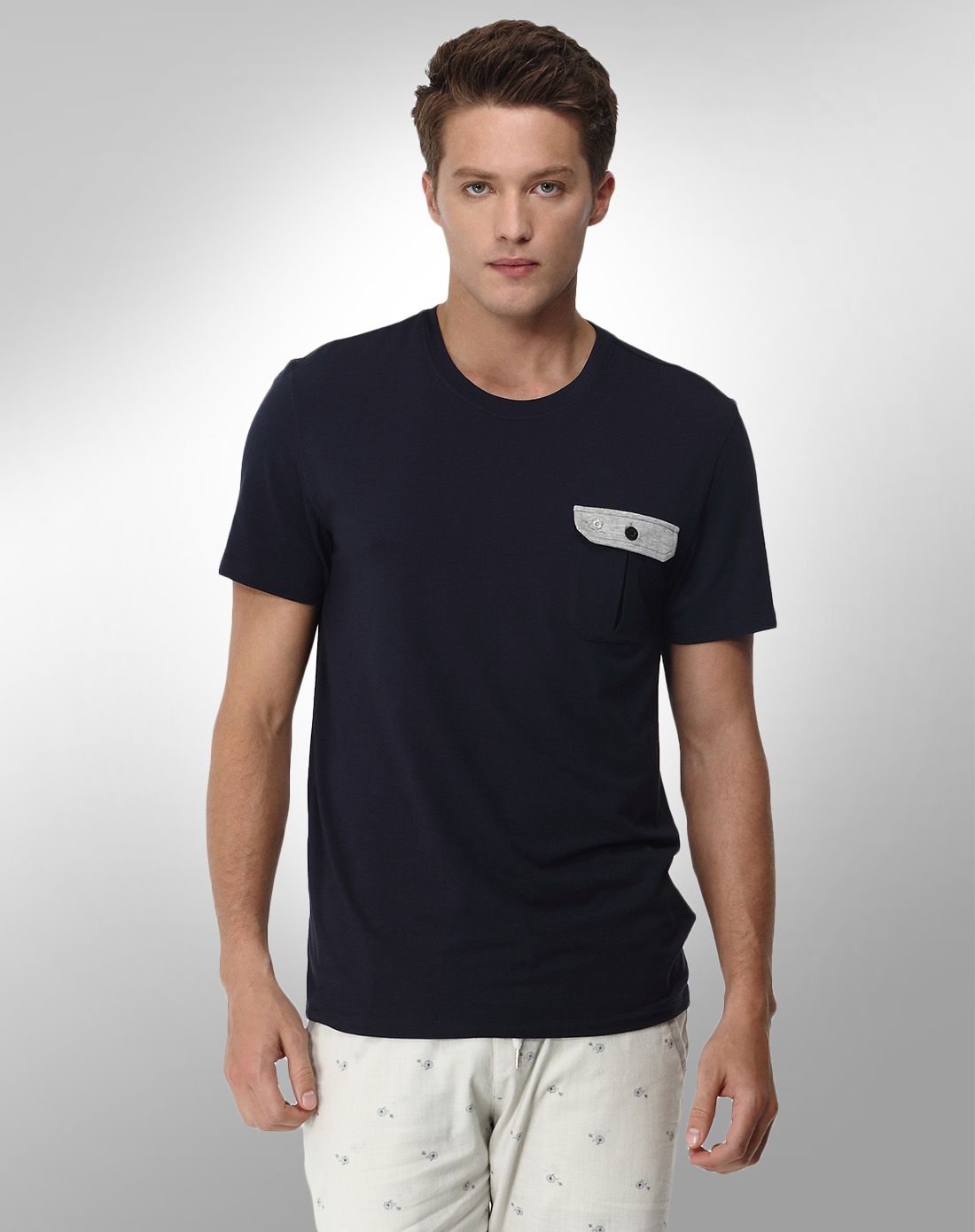 梦特娇montagut男女系列梦特娇男装圆领贴袋t恤黑色am513701_唯品会