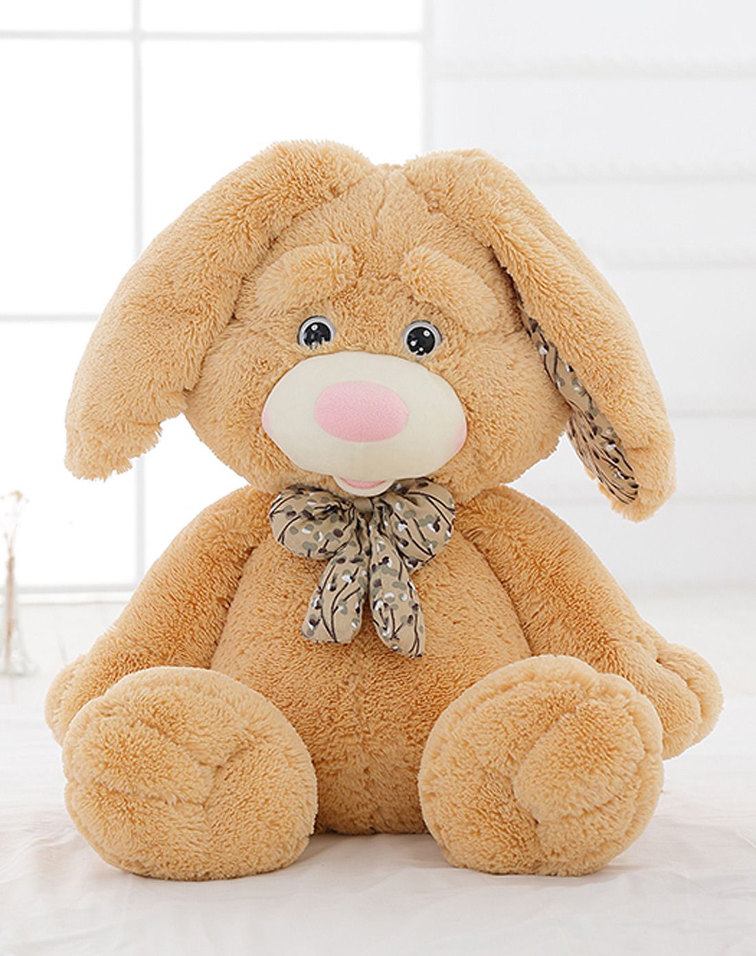 (新款)玫瑰香抱抱兔-浅卡其-120cm