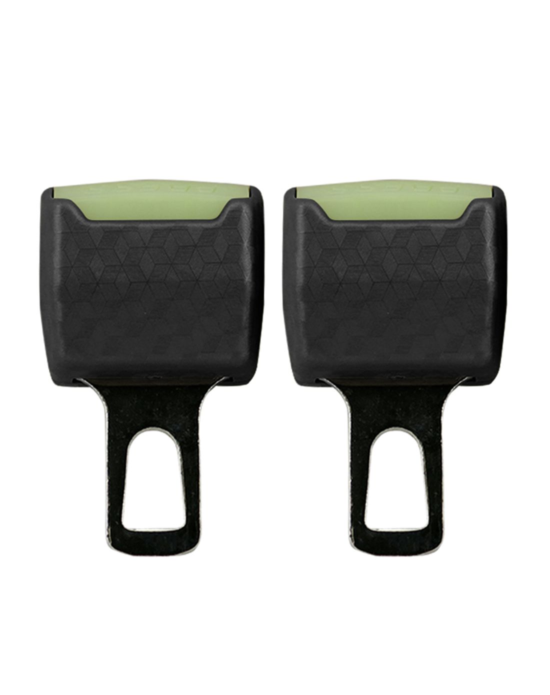 带夜光碳纤安全带夹卡扣(对装黑色)