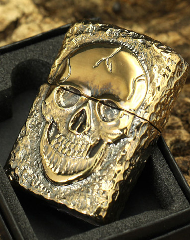 zippo 加厚整个骷髅头