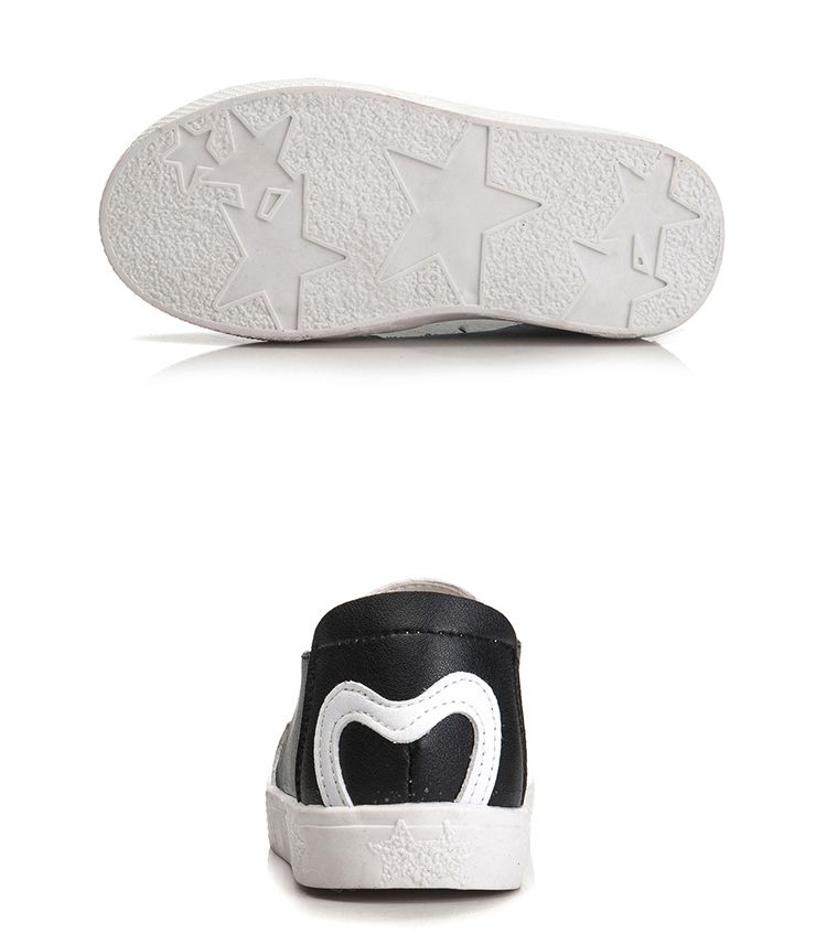 白色印花松紧口一脚蹬中性大童透气舒适休闲鞋