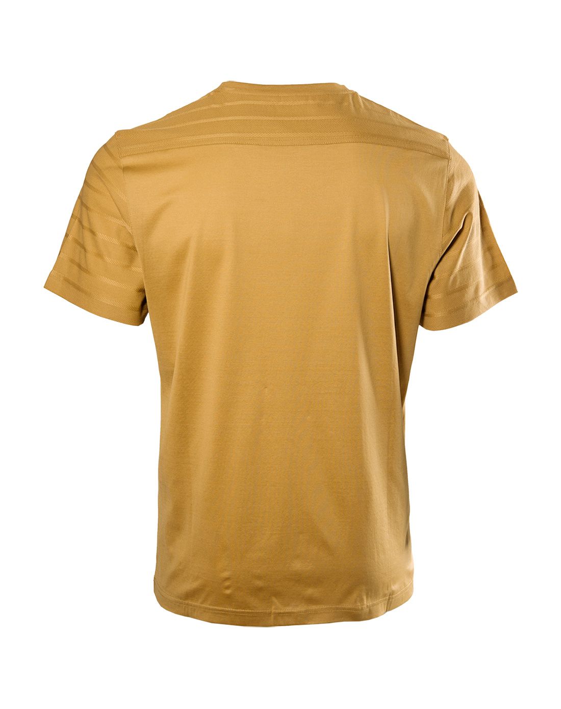 简约休闲 男款土黄领素色短t