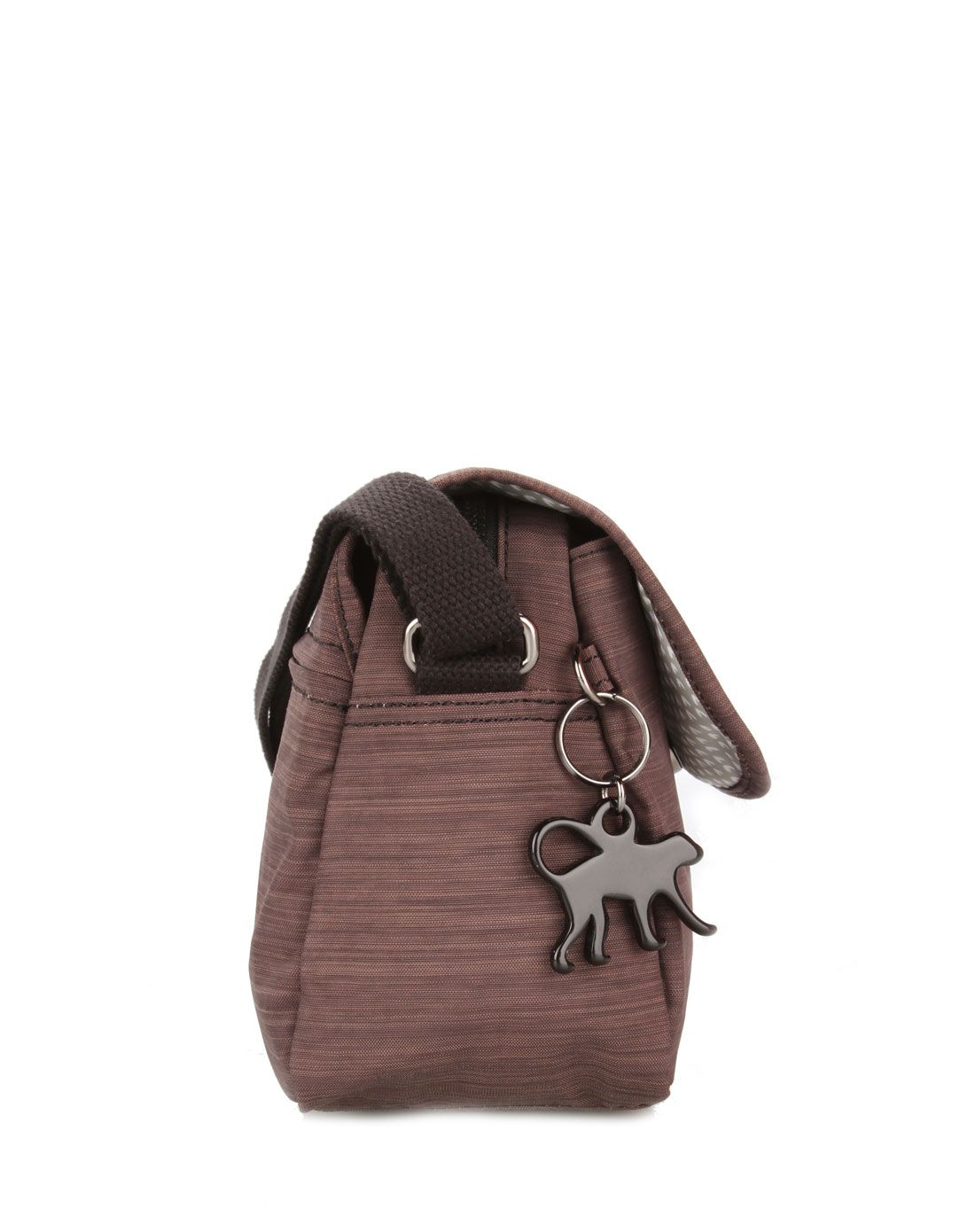 kipling 女士棕色单肩斜挎翻盖包