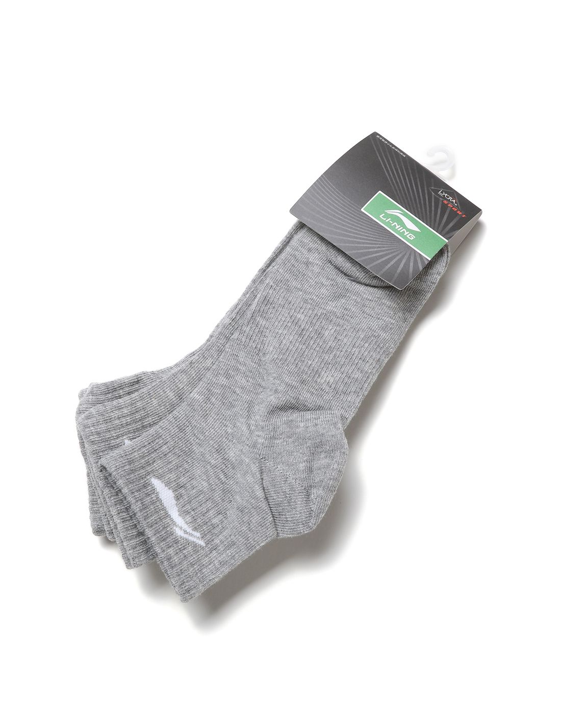 吸汗弹力 男款灰色运动袜 三双装