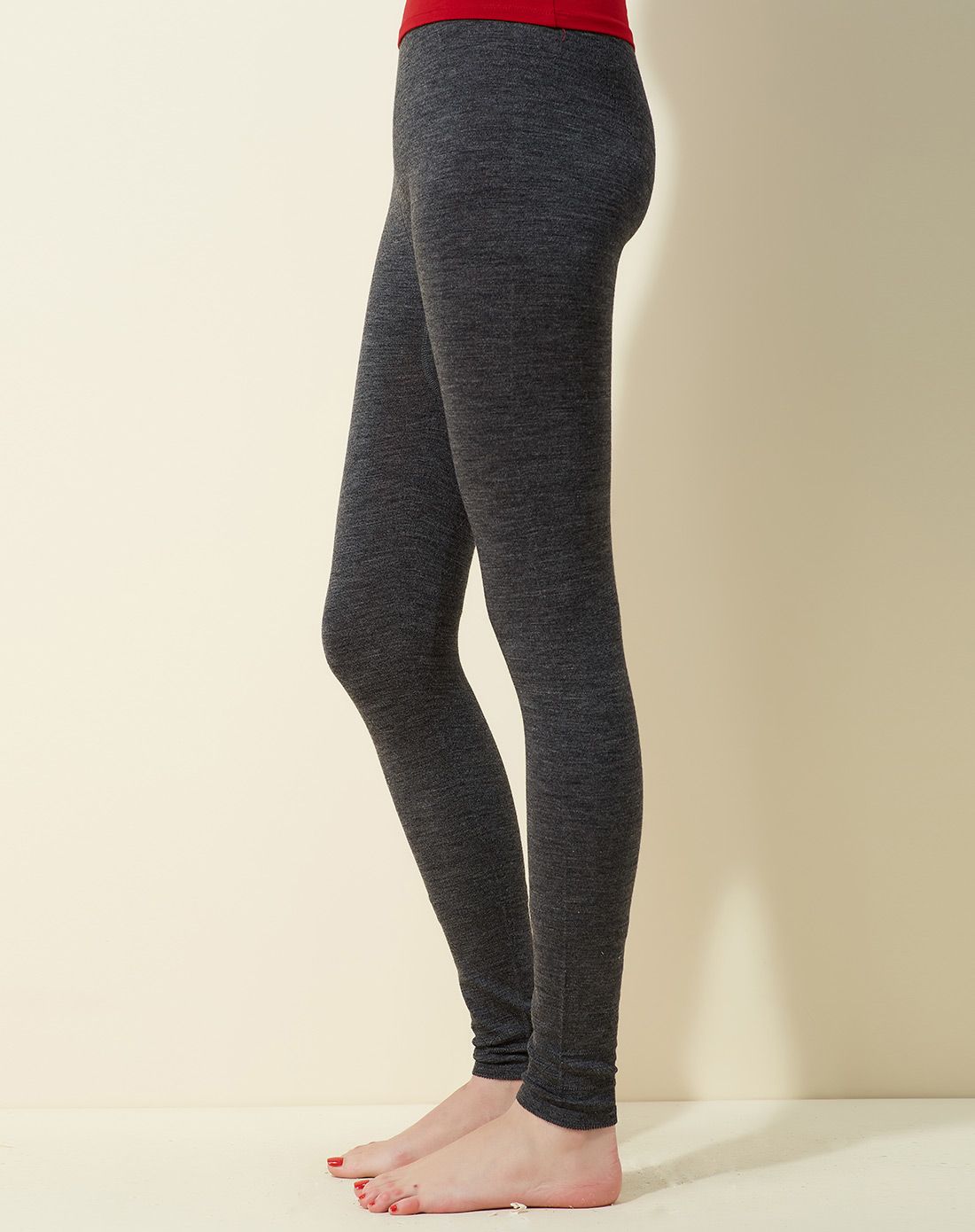 女款女挑毛无缝羊毛裤