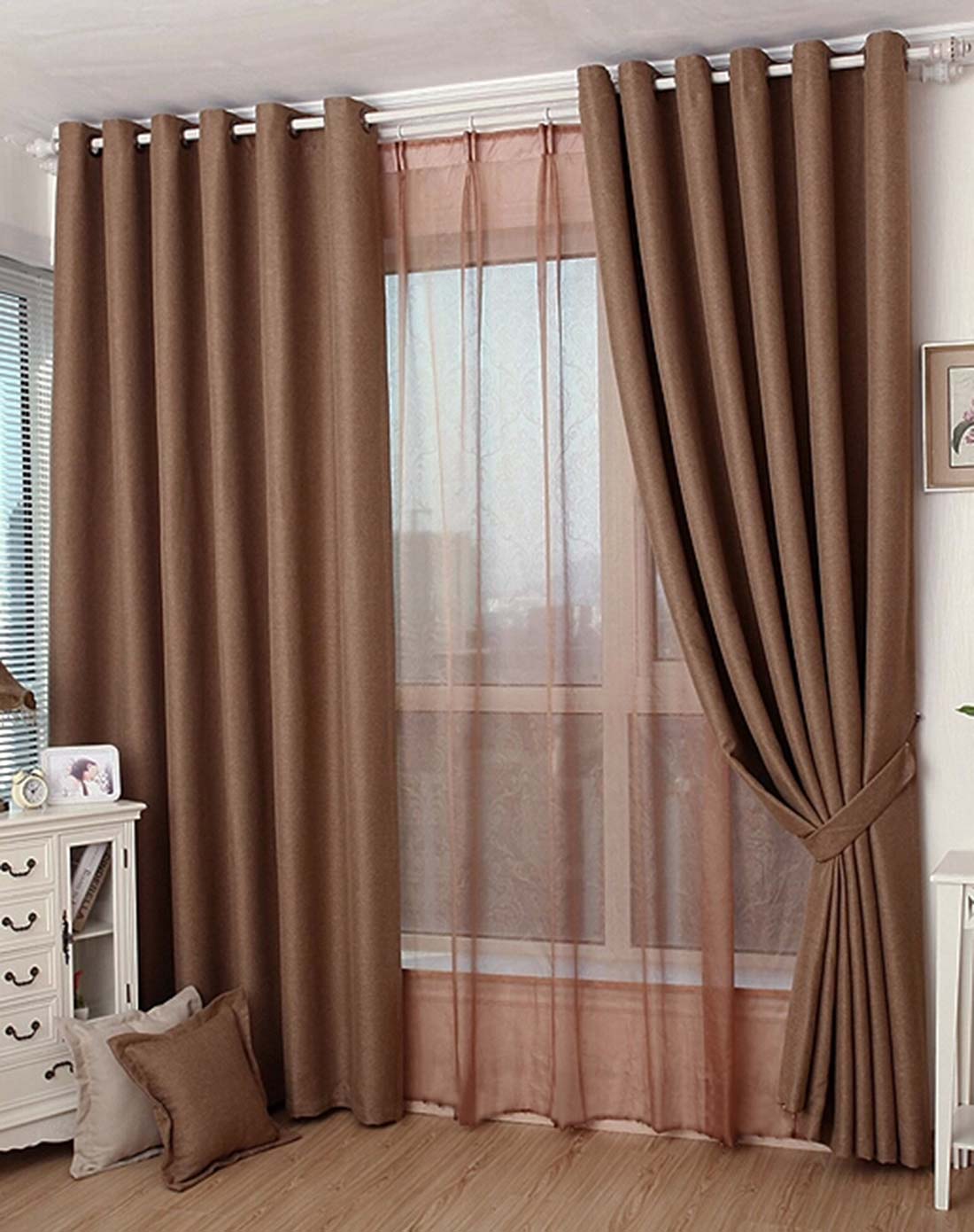 全遮光窗帘300*270cm双片装共6米