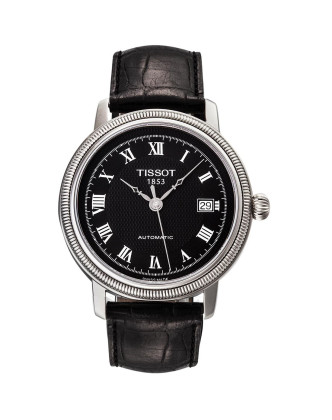 天梭tissot 港湾系列黑色自动机械男表t0454071605300