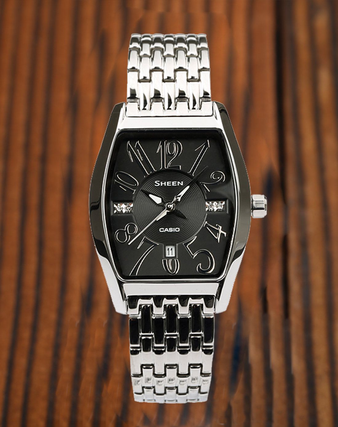 卡西欧casiocasio 新品sheen系列钢带石英女表she-4027d-1a_唯品会