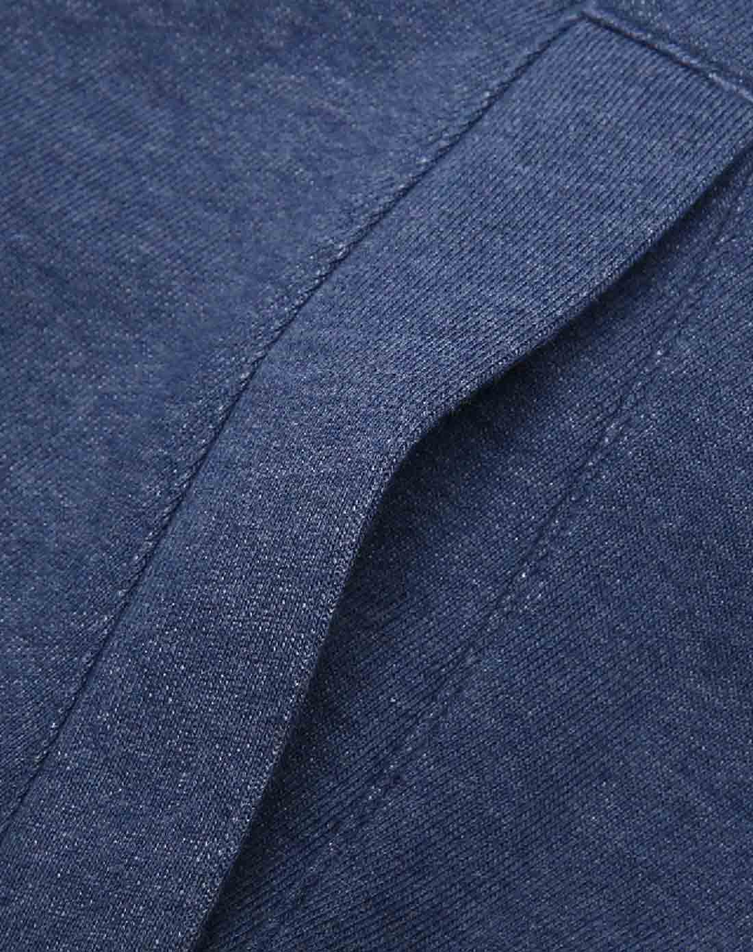 柔软保暖 男款黛蓝色长袖卫衣 连帽新潮