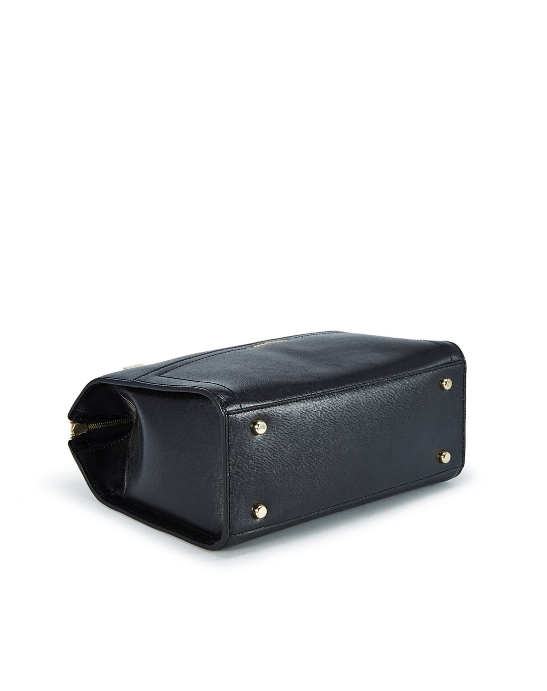 zsazsazsu精选推广黑色十字纹牛皮通勤单肩包