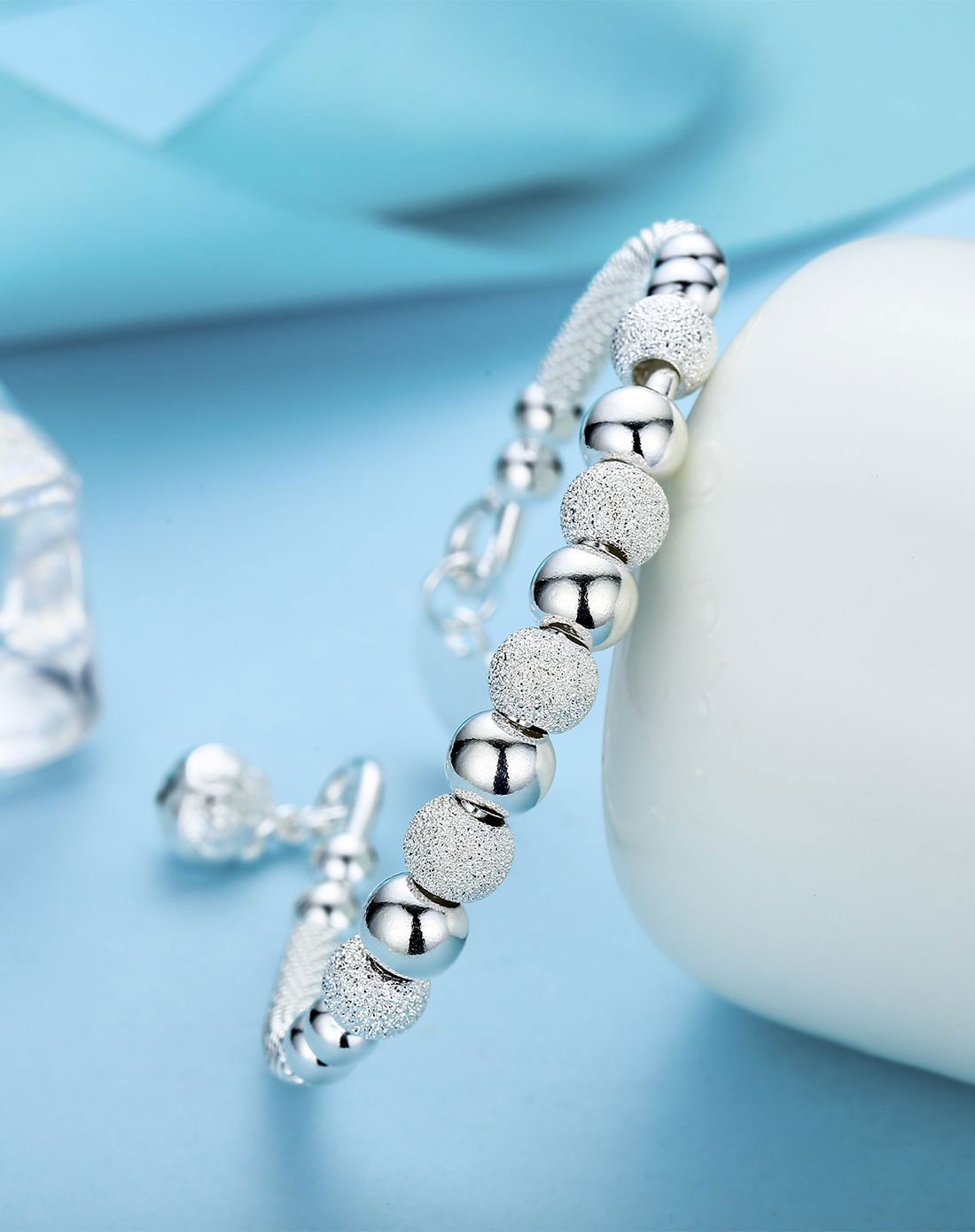 s990银珠串开口手镯