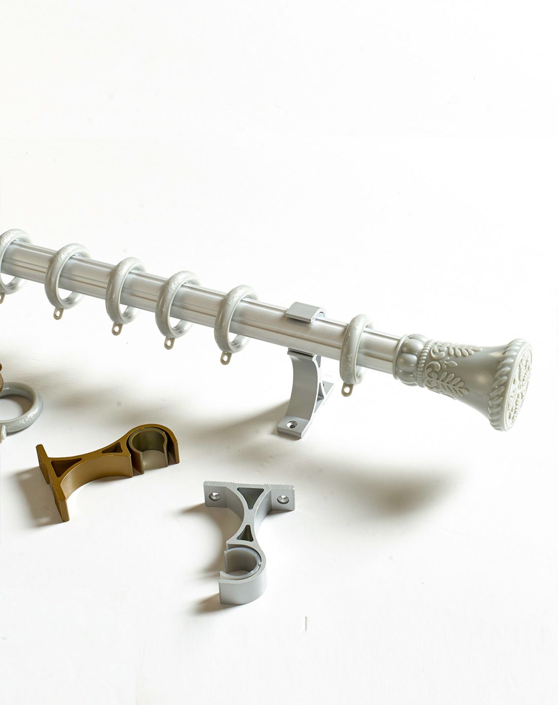 加厚铝合金可伸缩罗马杆单杆