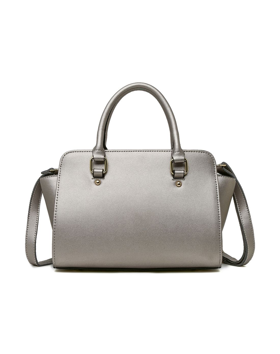 2016新品枪色横款方形拉链牛皮包